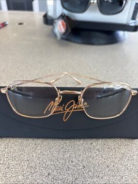 Maui Jim Gold-Tone Rectangular Rx Glasses